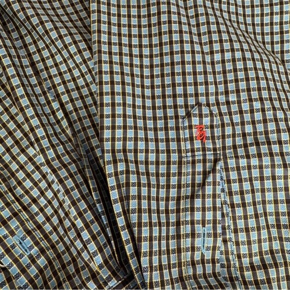 Robert Graham Button-Down Shirt Silk Trim Gingham Check Pattern Size S - Picture 12 of 15